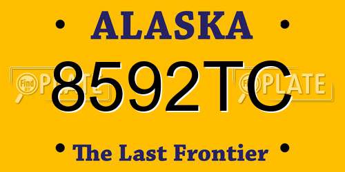 8592TC Alaska License Plate