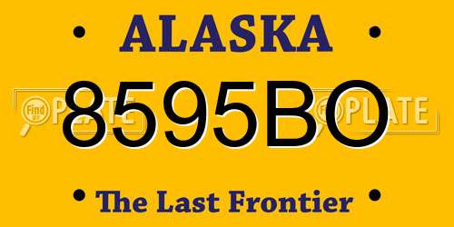 8595BO Alaska License Plate