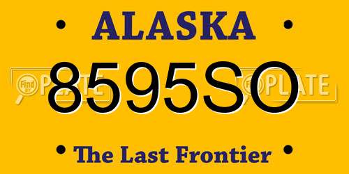 8595SO Alaska License Plate