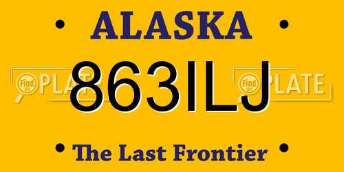 863ILJ Alaska License Plate