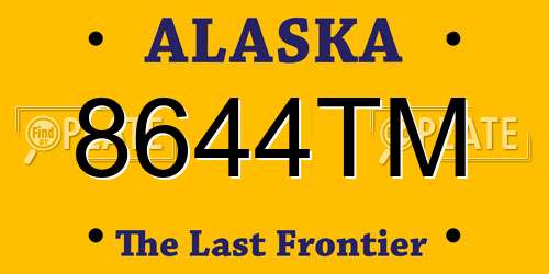 8644TM Alaska License Plate