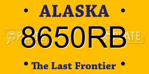 8650RB Alaska License Plate