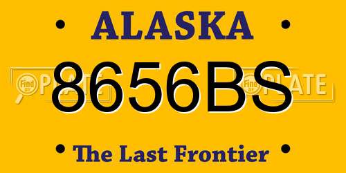 8656BS Alaska License Plate