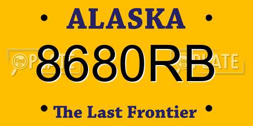 8680RB Alaska License Plate
