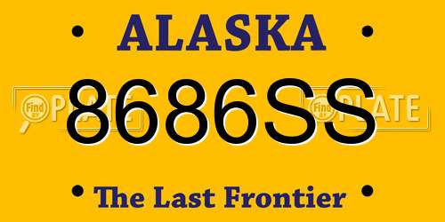 8686SS Alaska License Plate