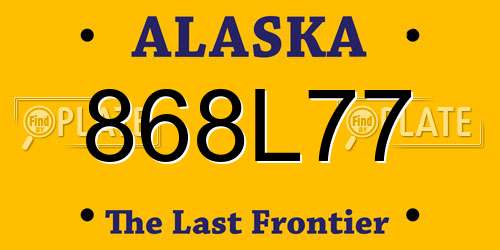 868L77 Alaska License Plate