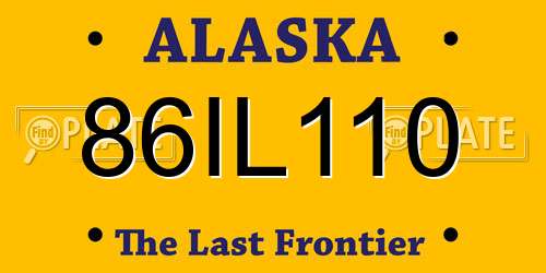 86IL110 Alaska License Plate