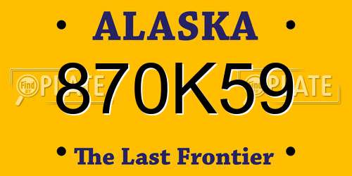 870K59 Alaska License Plate