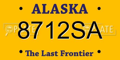 8712SA Alaska License Plate