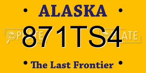 871TS4 Alaska License Plate