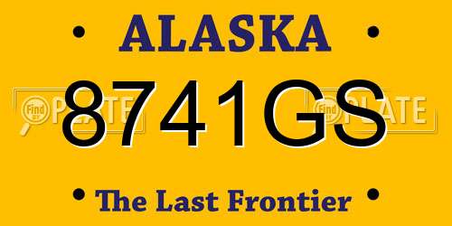 8741GS Alaska License Plate