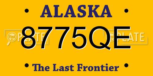 8775QE Alaska License Plate