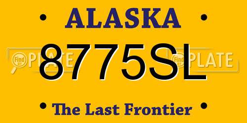 8775SL Alaska License Plate