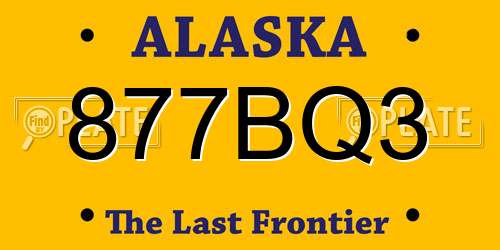 877BQ3 Alaska License Plate