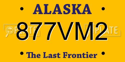 877VM2 Alaska License Plate