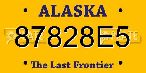 87828E5 Alaska License Plate