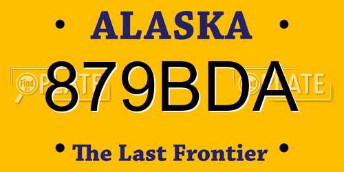 879BDA Alaska License Plate
