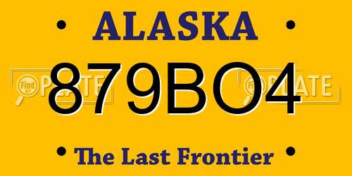 879BO4 Alaska License Plate
