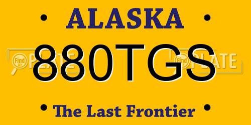 880TGS Alaska License Plate