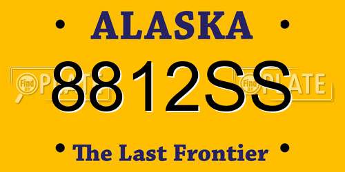 8812SS Alaska License Plate