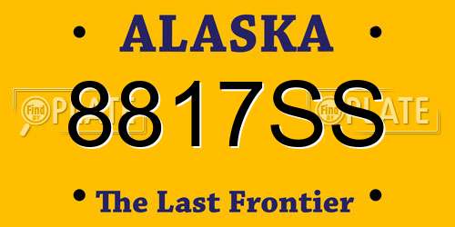 8817SS Alaska License Plate