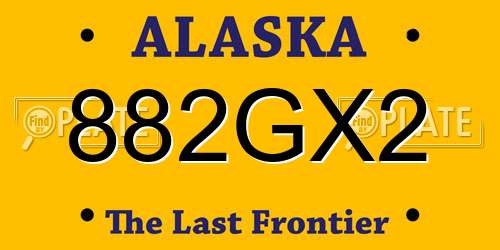 882GX2 Alaska License Plate