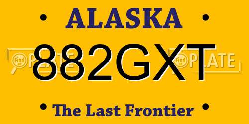 882GXT Alaska License Plate