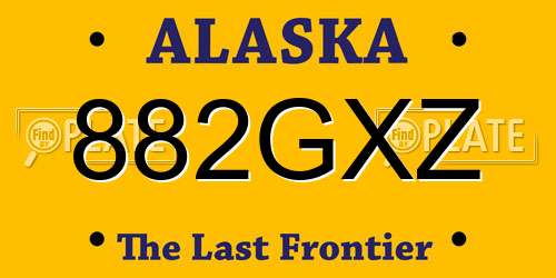 882GXZ Alaska License Plate