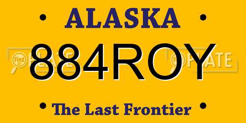 884ROY Alaska License Plate