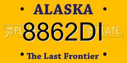 8862DI Alaska License Plate