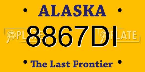 8867DI Alaska License Plate