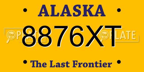 8876XT Alaska License Plate