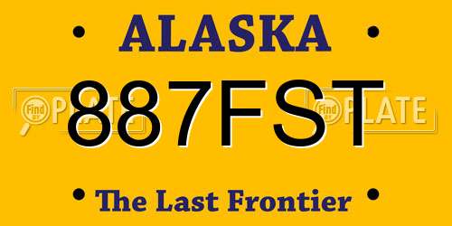 887FST Alaska License Plate