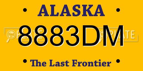 8883DM Alaska License Plate