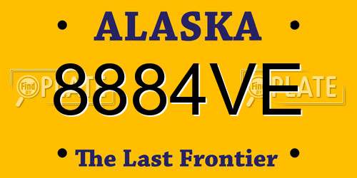 8884VE Alaska License Plate