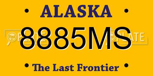 8885MS Alaska License Plate