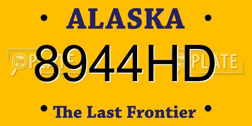8944HD Alaska License Plate
