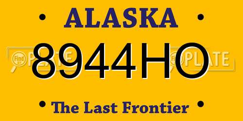 8944HO Alaska License Plate