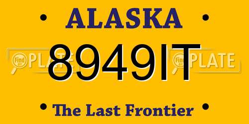 8949IT Alaska License Plate