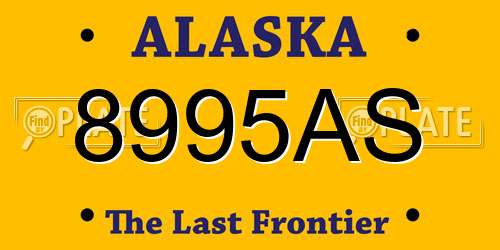 8995AS Alaska License Plate