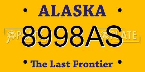 8998AS Alaska License Plate