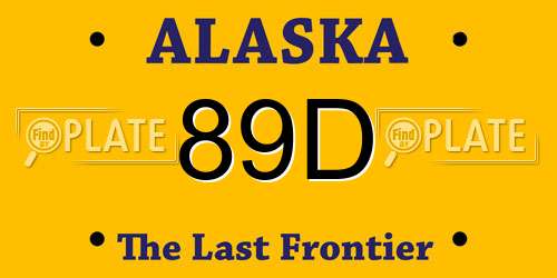 89D Alaska License Plate