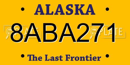 8ABA271 Alaska License Plate