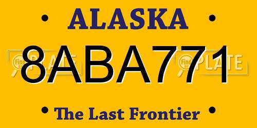 8ABA771 Alaska License Plate