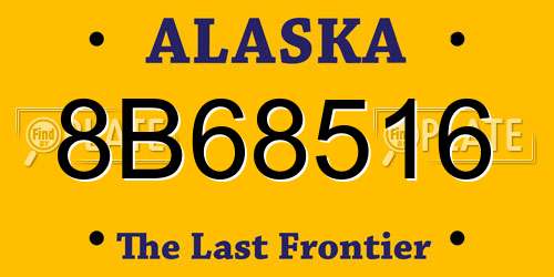 8B68516 Alaska License Plate