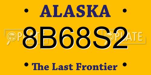 8B68S2 Alaska License Plate