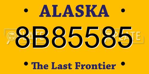 8B85585 Alaska License Plate
