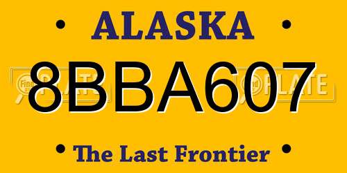 8BBA607 Alaska License Plate