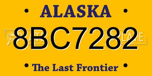 8BC7282 Alaska License Plate