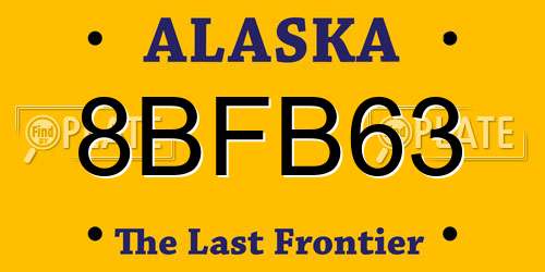 8BFB63 Alaska License Plate